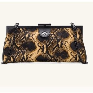 Patricia Nash Athena Leather & Python Haircalf Clurch - OS
